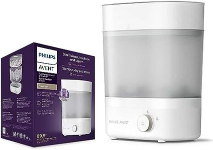 Philips Avent Premium Baby Bottle Steriliser and Dryer, Removes 99.9% of Bacteria, Chemical Free, Capacity 6 Bottles/Teats/Accessories, Model SCF293/01