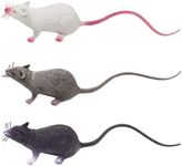 Totority 3 Pcs Fake Mouse Realistic Plastic Mouse Fake Pranks Rats Simulated Small Mouse for Prank Party Toys