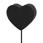 YGMONER Heart-Shape Star Car Antenna Topper - Easy to Find Car in The Parking Lot - Antenna Ball (Black Heart)