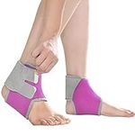 A Pair Teens Kids Ankle Support Braces Breathable Compression Sleeves Adjustable Sports Dance Foot Arch Support Wraps Protector for Arthritis Relief Joint Pain Sprain Ankles Brace Stabilizer Guard