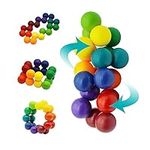 Boxgear Autism Sensory Fidget Toy Stress Relief Inseparable Rainbow Ball, Toy Boy Girl 3-12 Year Old, Creative Preschool Learning Activities, Toddler Fidget Toys