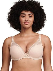 Chantelle Women's, FESTIVITE, Plunge T-Shirt Bra, Women's lingerie, Grey (Beige Doré 1n), 36DD