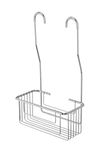 Croydex Shower Caddy Hanging Shower Storage - Hook Over Riser Rail with No Drilling Required, Space Saving Bathroom Storage Solution, Rust Free - 12.5x25x44cm