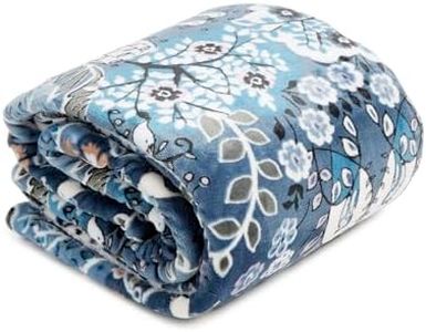 Vera Bradley Fleece Cozy Life Throw Blanket, Enchantment Blue