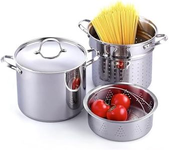 Cooks Standard - 2568 Cooks Standard Classic 4-Piece 12 Quart Pasta Pot Cooker Steamer Multipots, Stainless Steel