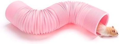 Niteangel Small Pet Fun Tunnel, 39 x 4 inches - Fit Adult Ferrets and Rats (Pink)