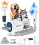 oneisall Dog Grooming Vacuum Blow Dryer and Clippers,Dog Grooming Kit for Shedding Drying Trimming Pet's Hair, 8 Pet Grooming Tools for Thick Short Long Pet Hair,7 Levels of Blow Temperature