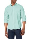 Brooks Brothers Men's Long Sleeve Button Down Cotton Poplin Friday Sport Shirt, Solid, Green, XX-Large