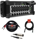 Mackie DL16S 16-Channel Wireless Digital Live Sound Mixer with Built-In Wi-Fi plus (2) XLR-XLR Cable, XLR-TRS Cable & Stereo Breakout Cable Bundle