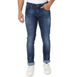 Spykar Men's Skinny Fit Low Rise Jeans Dark Blue