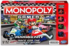 Monopoly - Nintendo Super Mario Kart inc Mario, Luigi, Toad & Princess Peach - 2 to 4 Players - Kids Board Games - Ages 8+