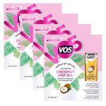 VO5 Nourishing Coconut Hot Oil Natural Shine and Intensive Pre Wash Treatment for Dry and Damaged Hair Reduces Breakage from Brushing also Suitable for Colour-Treated Hair, 4x15ml (Buy 4)