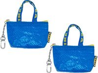 Key & Coin Purse KNOLIG Bag Small Blue with One Zipper Bag (2 set), Blue