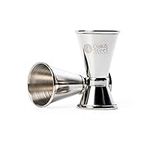 Oak & Steel - 2 Premium Stainless Steel Double Jiggers - 15/30ml - Cocktail Spirit Gin Shot Measure Cup