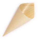 BambooMN Brand - 5.1" Tall x 2" Diameter Disposable Wood Cones - 300 Pieces