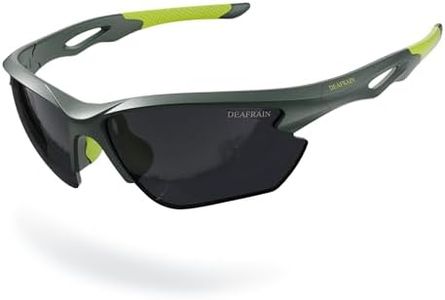 DEAFRAIN Polarized Sports Sunglasses for Men Women Baseball Cycling Running Fishing Tennis Glasses TR90 Unbreakable Frame UV Protection