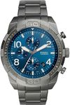 Fossil Watch for Men Bronson, Chronograph Movement, 50 mm Smoke Stainless Steel Case with a Stainless Steel Strap, FS5711