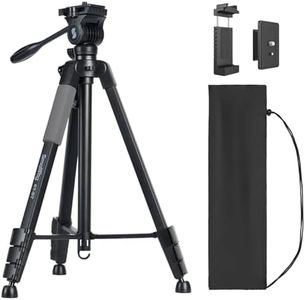 SmallRig CT-07 Aluminum Camera Tripod Stand, 63.4" Travel Tripod for iPhone and Cameras, Phone Tripods with Quick-Switch Vertical/Horizontal Mount, Adjustable Angles & Max. 4kg Load