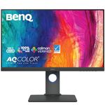 BenQ 27” 2K QHD Monitor, Commercial/Graphics Design, Video Editing (PD2705Q), 100% sRGB, HDR, Grey, 27" QHD HDR USB-C (Factory Calibrated)