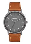 NIXON Unisex Adult Analog Quartz Watch with Leather Strap A1058-2494-00