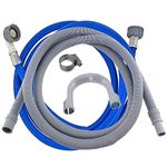 SPARES2GO Universal Cold Water Fill Long 3.5m Inlet Pipe + 2.5m Drain Hose Extension Kit