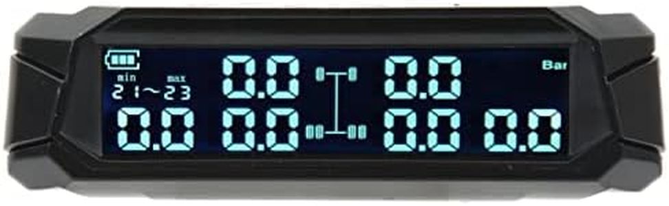 Aramox Moniteur de Pression des Pneus, Système de Surveillance de la Pression des Pneus de Camion à 6 Roues, Moniteur TPMS à énergie Solaire sans Fil avec 6 Capteurs pour Camion