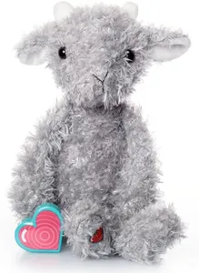 MBHB Digital Voice Recorder Stuffed Animal w/20 Second Recorder, Capture Baby's Heartbeat During Pregnancy + Ultrasound for Baby Showers, Registry, Birthdays, New Mom Gift, Goat