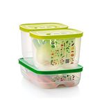 Tupperware FridgeSmart 3pc Starter Set - Includes 2x Small Deep (1.8L) and 1x Medium (1.8L) - Keeps Food Fresher For Longer - Secure Seal - Stackable for Easy Organisation - BPA Free - Tubs with Lid