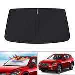 KUST Windshield Sun Shade Blocks UV Rays Sun Visor Protector Foldable Sunshade for Mazda CX-5 CX5 SUV 2013 2014 2015 2016 Keep Your Car Cooler