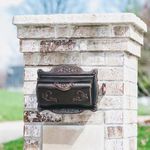 Large Capacity Mail Box, Vintage Bronze Finishing Cast Aluminum Wall-Mount Mailbox, Weather Resistant Rust Proof Metal Post Box, Size: 17.5" D x 5.3" W x 12.25" H