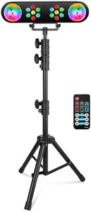 DJ Lights with Stand - YeeSite 2IN1 Stage Party Light Bar Set with Rotating Ball RGB LED Par Light Sound Activated Remote Control DJ Lighting System for Stage Disco Wedding Gig Club Events