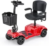 ENGWE Upgraded 4 Wheel Mobility Scooter for Seniors Adults - 250W Motor, 15.5miles Extended Range, Bright Headlights Compact Heavy Duty Scooter for Daily Errands 265lb Capacity(Red)