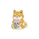 Corgi Bubble Tea Enamel Pin Corgi Dog Pins for Backpacks Clothing Decoration Gift Corgi Lover Gift (UK Corgi Pin)