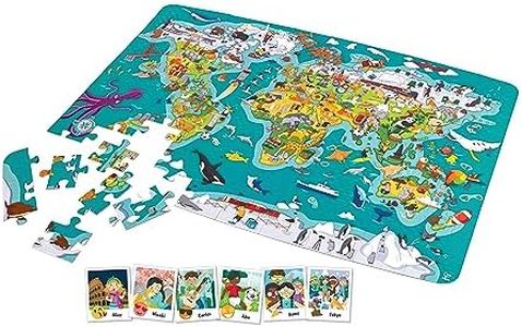 Hape E1626 2-in-1 World Tour Atlas Wooden Puzzle and Boardgame