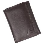 HORNBULL Men's Brown Tri Fold Genuine Leather Wallet for Men | Branded Mens Wallet with RFID Blocking | Classic Design Gift Wallet for Mens and Boys