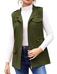 Beyove Womens Lightweight Sleeveless Military Anorak Cargo Vest with Pockets