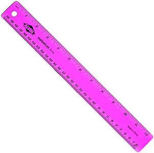 Alvin, FL14, Plastic Superflex Ruler, Flexible and Virtually Indestructible - 12 Inches