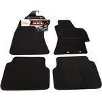 Fully Tailored Deluxe Car Mats to fit Subaru Impreza Hatchback 2007-onwards - 4 Piece - Black Carpet - Black Trim - Heavy Duty Heel Pad - 20-1280