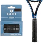 Raquex Endure Racket Overgrip Tape – 3 Pack Racquet Overgrip Tape, Durable, Dry Feel, 0.75mm Thickness - Anti Slip Over Grip for Tennis Racket, Badminton, Squash, Padel (Black)