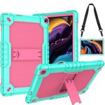 Mignova for Walmart Onn 10.1 2022 Model Gen 3 10.1'' for Walmart Onn 10.1 3rd Gen 100071485 Case Shockproof Kids Friendly Armor Case 360 Kickstand Shoulder Hand Strap Protective Shell (Green+Pink)