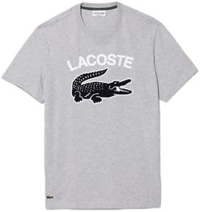 Lacoste Men's Graphic Big Croc T-Shirt, Silver Chine, Large