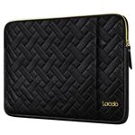 Lacdo Laptop Sleeve Case for 15 inch New MacBook Air M3 A3114 M2 A2941 2024-2023, 15 inch MacBook Pro A1990 A1707, Dell XPS 15 Plus Computer Laptop Bag with Accessory Pocket, Water-Resistant, Black