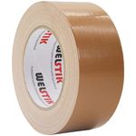 WELSTIK Professional Grade Duct Tape, Waterproof Duct Cloth Fabric,Colored Gaffer Tape for Repairs, DIY, Crafts, Indoor Outdoor Use,50mm X 41M, 7.5 Mil Thick,Brown