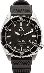 Cressi Sea Lion Watch 300m Montre de plongée Professionnelle Unisex-Adult, Argent/Noir, One Size