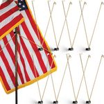 Gisafai 8 Pcs Large Gold Flag Spreader for Indoor Balcony Flag Stand Displays Juneteenth Flags Holder, 19.69 Inches Length