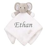 Personalised Comforter Baby Boys Girls Newborn Snuggly Blanket White Elephant