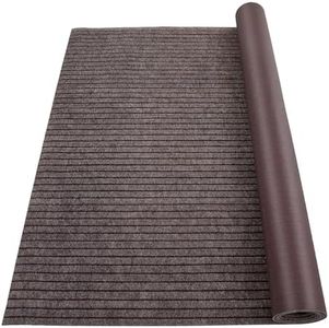 Stripe Brown Marine Carpet, Marine Carpet, 6FT*23 ft Boat Carpet Rugs, Indoor/Outdoor Rug, for Patio Deck, TPR Non-Slide, Water-Proof,for Outdoor, Camping