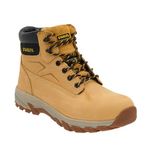 STANLEY Tradesman Men's Leather, Steel Toe, Safety Work Boot Honey UK8 (EU42)