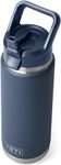 YETI Rambler C Straw Bottle, Stainless Steel Vacuum Insulated Bottle with Straw Cap, Navy, 26 oz (769 ml)