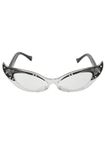 elope Vintage Cat Eye Glasses Black Frames with Rhinestones